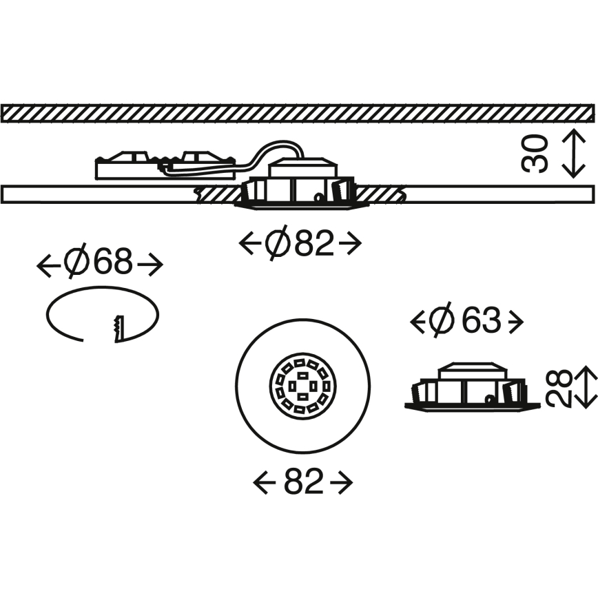 Briloner 7209-019 - LED Koupelnové podhledové svítidlo ATTACH LED/5W/230V IP23