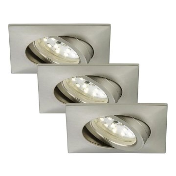 Briloner 7210-032 - SADA 3x LED Koupelnové podhledové svítidlo ATTACH LED/5W/230V IP23 matný chrom