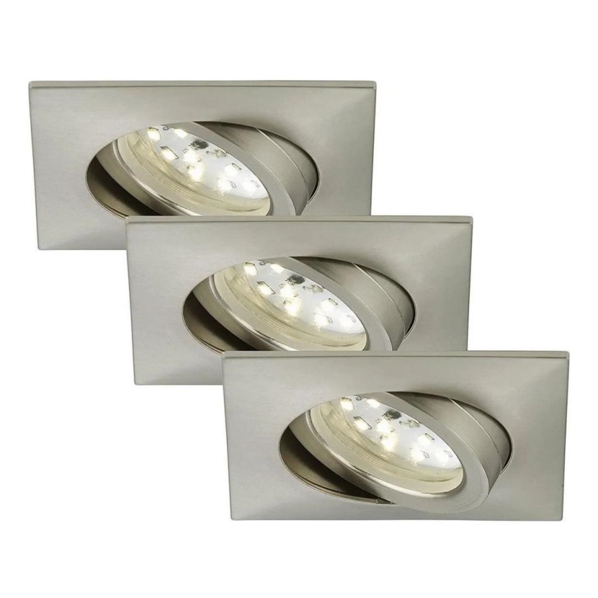 Briloner 7210-032 - SADA 3x LED Koupelnové podhledové svítidlo ATTACH LED/5W/230V IP23 matný chrom