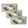 Briloner 7210-032 - SADA 3x LED Koupelnové podhledové svítidlo ATTACH LED/5W/230V IP23 matný chrom