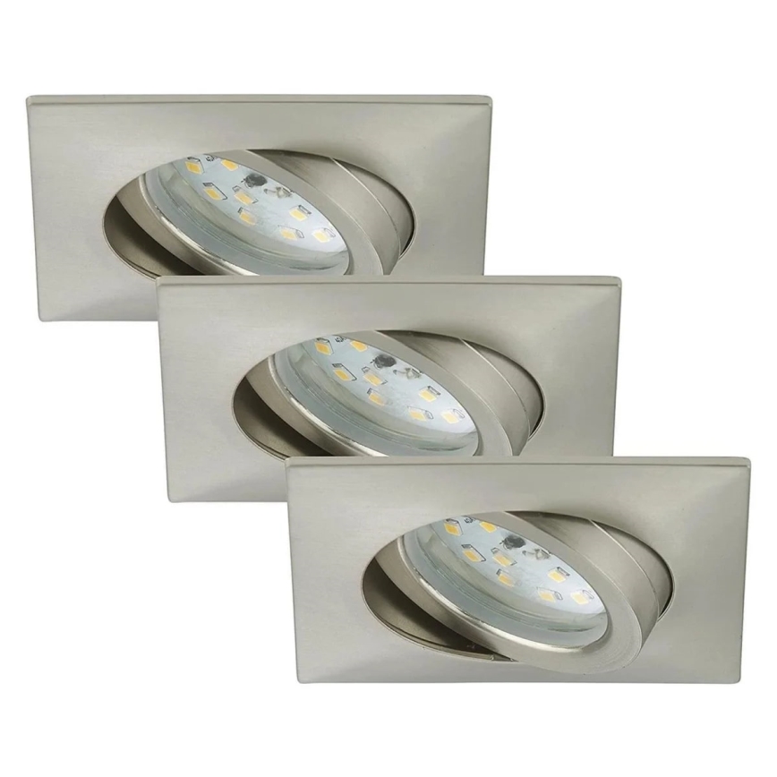 Briloner 7210-032 - SADA 3x LED Koupelnové podhledové svítidlo ATTACH LED/5W/230V IP23 matný chrom
