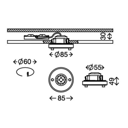 Briloner 7214-019 - LED Koupelnové podhledové svítidlo ATTACH LED/5W/230V IP44 3000K kulatý