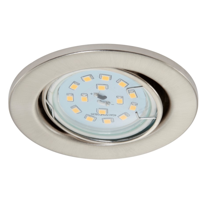 Briloner 7220-032 - SADA 3x LED Koupelnové podhledové svítidlo FIT 1xGU10/5W/230V matný nikl