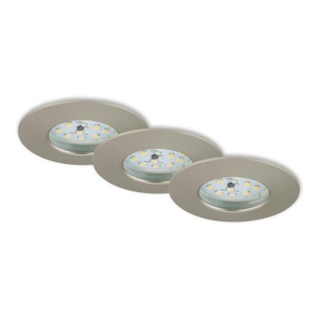 Briloner 7231-032 - SADA 3x LED Stmívatelné koupelnové podhledové ATTACH svítidlo LED/5,5W/230V IP44
