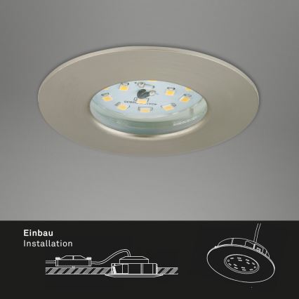 Briloner 7231-032 - SADA 3x LED Stmívatelné koupelnové podhledové ATTACH svítidlo LED/5,5W/230V IP44