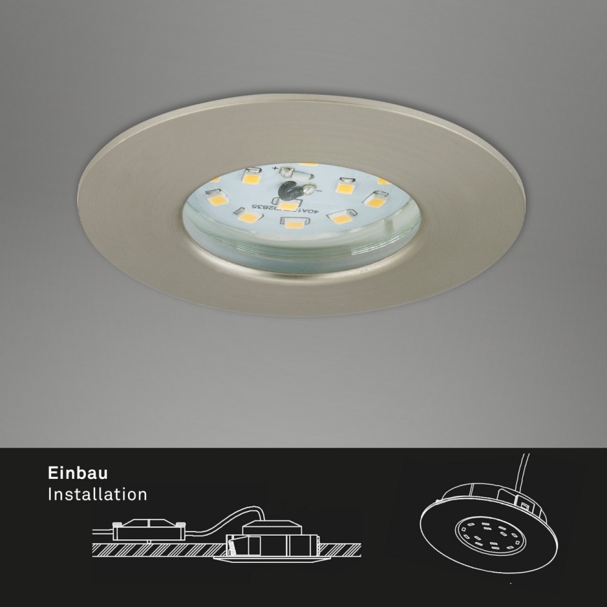 Briloner 7231-032 - SADA 3x LED Stmívatelné koupelnové podhledové ATTACH svítidlo LED/5,5W/230V IP44