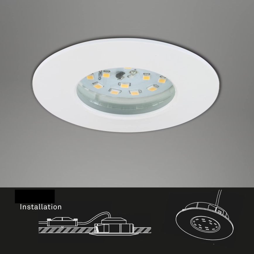 Briloner 7231-036 - SADA 3x LED Stmívatelné koupelnové podhledové svítidlo LED/5,5W/230V IP44