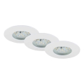 Briloner 7231-036 - SADA 3x LED Stmívatelné koupelnové podhledové svítidlo LED/5,5W/230V IP44