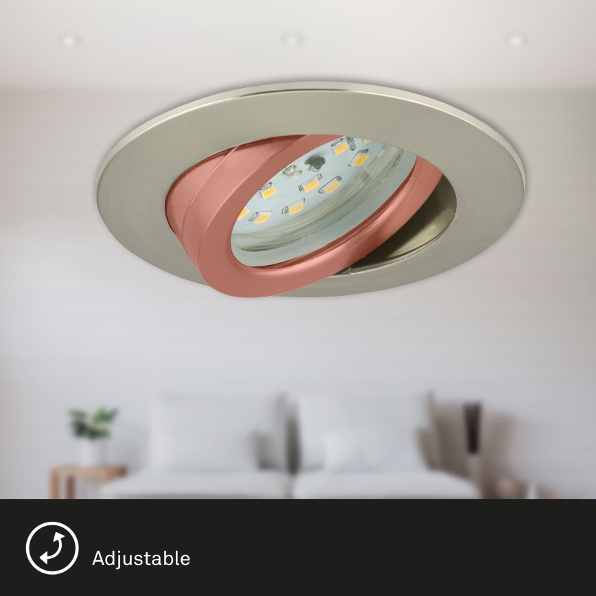 Briloner 7232-032 - SADA 3x LED Stmívatelné koupelnové podhledové svítidlo ATTACH LED/5,5W/230V IP23