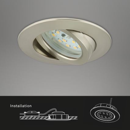 Briloner 7232-032 - SADA 3x LED Stmívatelné koupelnové podhledové svítidlo ATTACH LED/5,5W/230V IP23