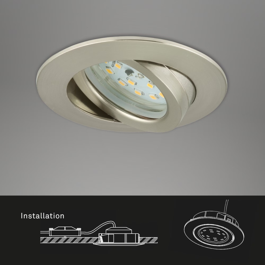 Briloner 7232-032 - SADA 3x LED Stmívatelné koupelnové podhledové svítidlo ATTACH LED/5,5W/230V IP23