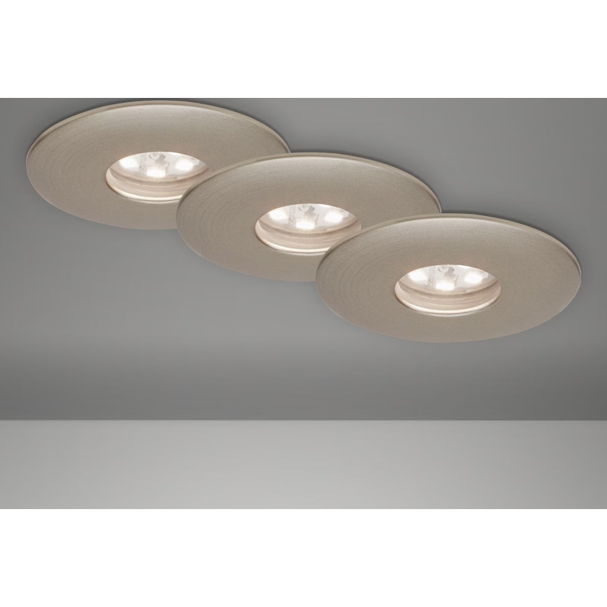 Briloner 7240-032 - SADA 3x LED Koupelnové podhledové svítidlo ATTACH LED/1,8W/230V IP44 matný chrom