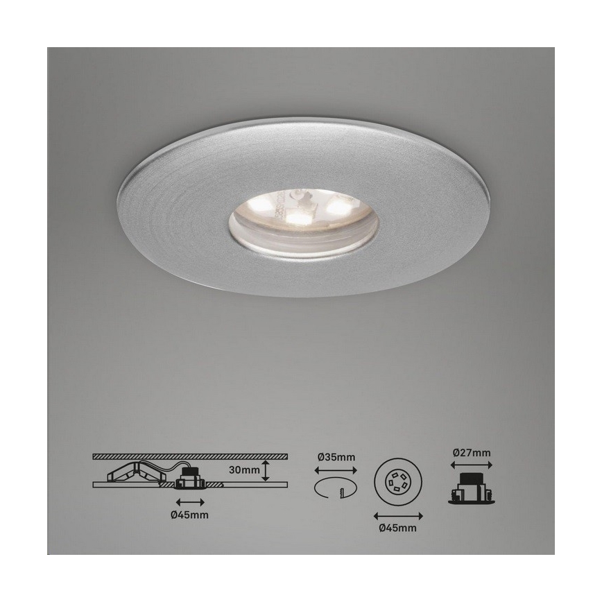 Briloner 7240-039 - SADA 3x LED Koupelnové podhledové svítidlo LED/1,8W/230V IP44