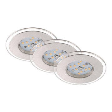 Briloner 7257-039 - SADA 3x LED Koupelnové podhledové svítidlo ATTACH LED/4,5W/230V IP44