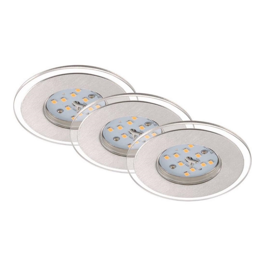 Briloner 7257-039 - SADA 3x LED Koupelnové podhledové svítidlo ATTACH LED/4,5W/230V IP44