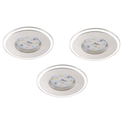 Briloner 7257-039 - SADA 3x LED Koupelnové podhledové svítidlo ATTACH LED/4,5W/230V IP44
