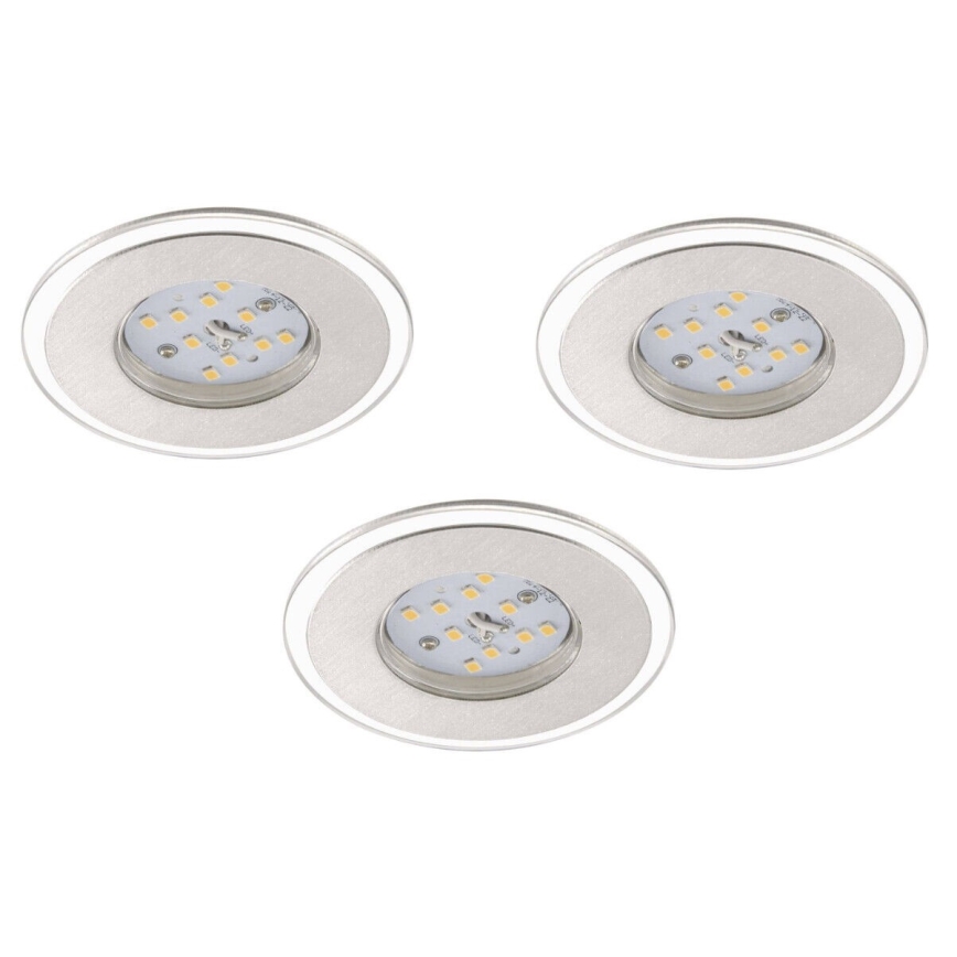 Briloner 7257-039 - SADA 3x LED Koupelnové podhledové svítidlo ATTACH LED/4,5W/230V IP44