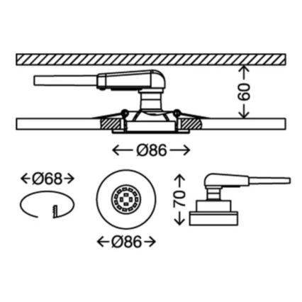 Briloner 7277-038 - SADA 3x LED Stmívatelné koupelnové podhledové svítidlo 1xGU10/5W/230V IP23