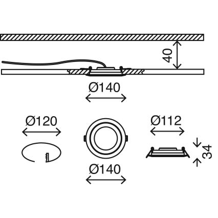 Briloner 7285-016 - LED Koupelnové podhledové svítidlo LED/6,4W/230V IP23