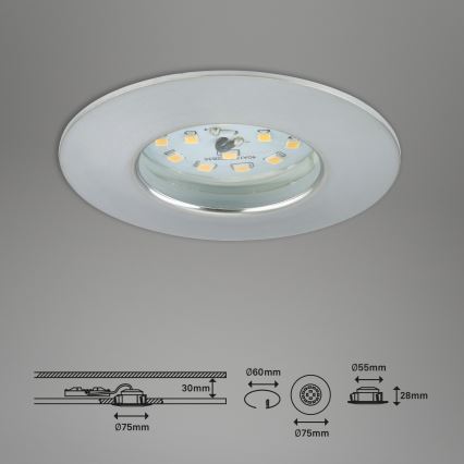 Briloner 7295-019 - LED Stmívatelné koupelnové podhledové svítidlo ATTACH LED/6,5W/230V IP44