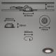 Briloner 7295-031 - SADA 3x LED Stmívatelné koupelnové podhledové svítidlo ATTACH LED/6,5W/230V IP44