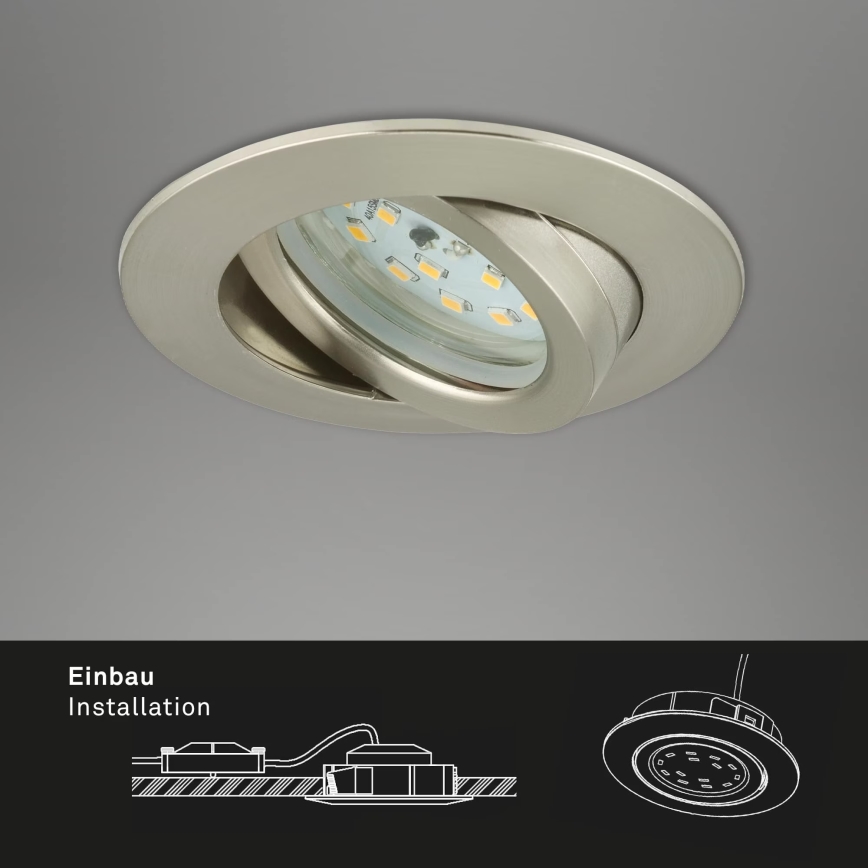 Briloner 7296-012 - LED Stmívatelné koupelnové podhledové svítidlo ATTACH LED/6,5W/230V IP23 matný chrom