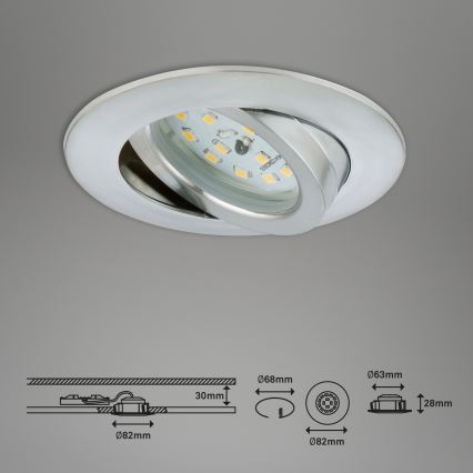 Briloner 7296-019 - LED Stmívatelné koupelnové podhledové svítidlo LED/6,5W/230V IP23