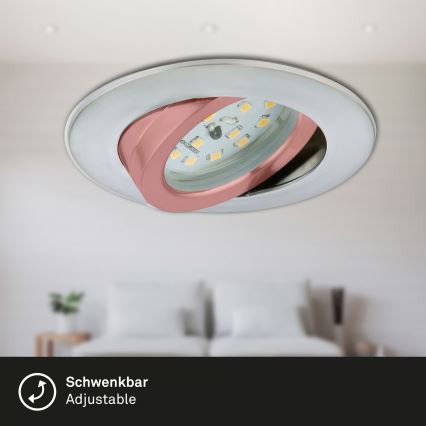 Briloner 7296-039 - SADA 3x LED Stmívatelné koupelnové podhledové svítidlo 1xLED/6,5W/230V 3000K IP23 matný chrom