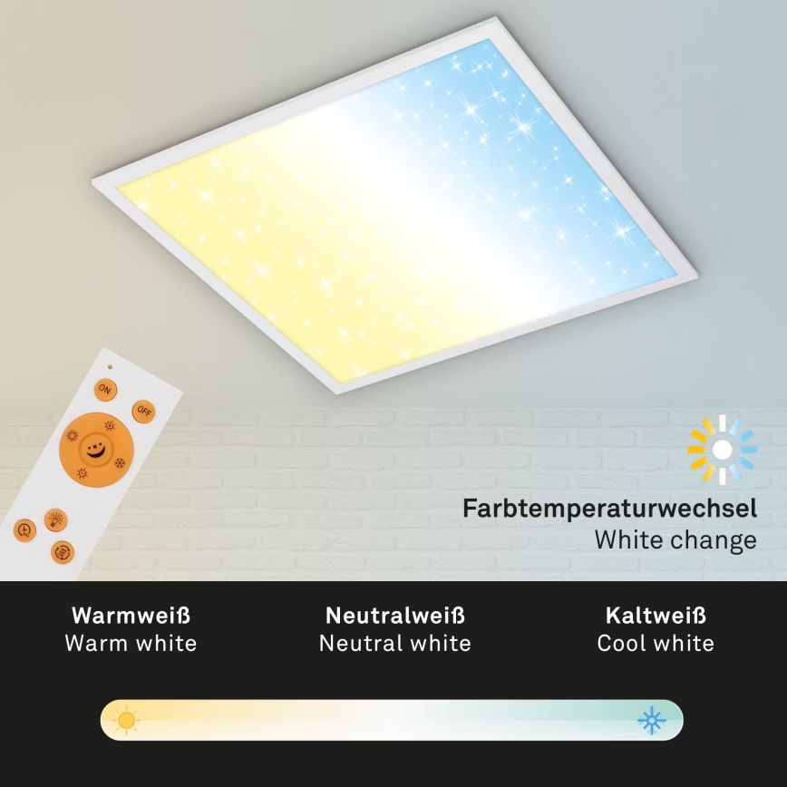 Briloner 7303-016 - LED Stmívatelné stropní svítidlo STARRY SKY LED/36W/230V 3000-6000K + dálkové ovládání