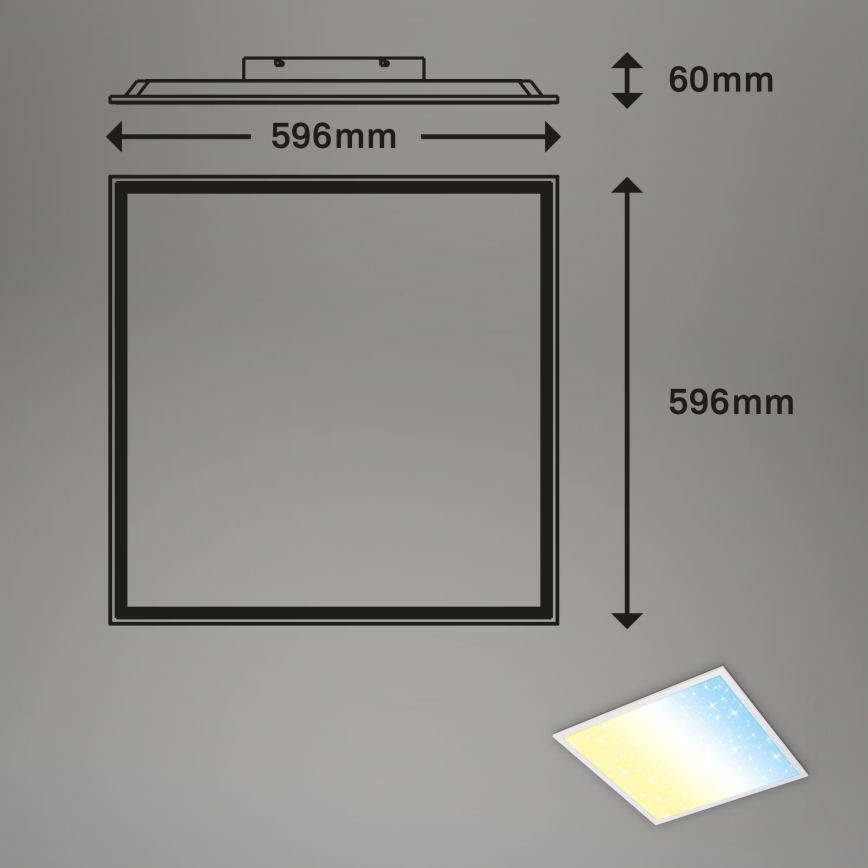 Briloner 7303-016 - LED Stmívatelné stropní svítidlo STARRY SKY LED/36W/230V 3000-6000K + dálkové ovládání