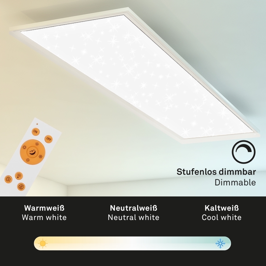 Briloner 7304-016 - LED Stmívatelné stropní svítidlo STARRY SKY LED/36W/230V 3000-6000K + dálkové ovládání
