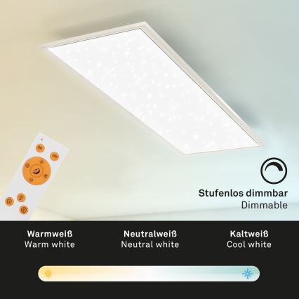 Briloner 7308-016 - LED Stmívatelné stropní svítidlo STARRY SKY LED/24W/230V 3000-6000K + dálkové ovládání