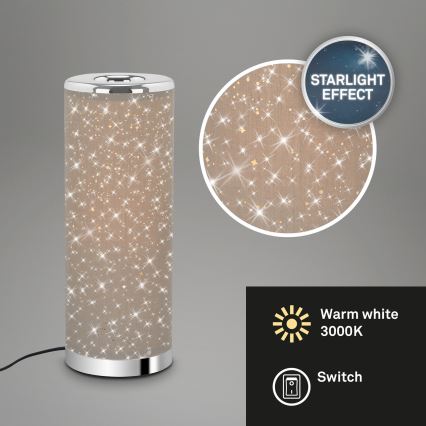 Briloner 7334-011 - LED Stolní lampa STARRY SKY 1xGU10/5W/230V hnědá