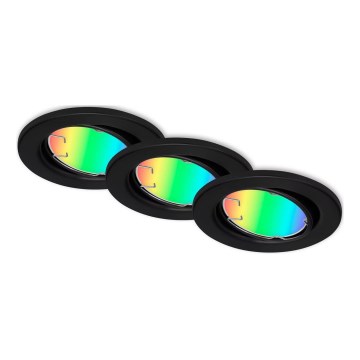 Briloner 7373-035 - SADA 3x LED RGB Stmívatelné podhledové svítidlo LED/4,9W/230V Wi-Fi Tuya + dálkové ovládání