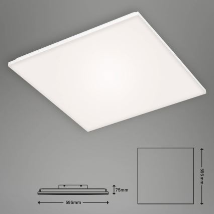 Briloner 7376-216 - LED Přisazený panel FRAMELESS LED/38W/230V 59,5x59,5 cm 4000K