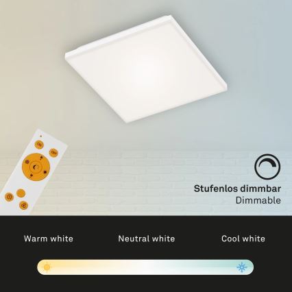 Briloner 7378-016 - LED Stmívatelný panel LED/12W/230V 3000/4000/6500K + dálkové ovládání