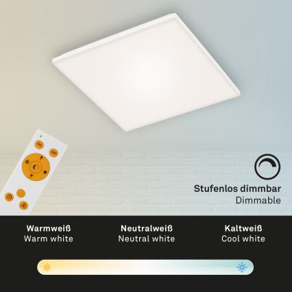 Briloner 7378-116 - LED Stmívatelné stropní svítidlo FRAMELESS LED/24W/230V 3000-6500K + dálkové ovládání