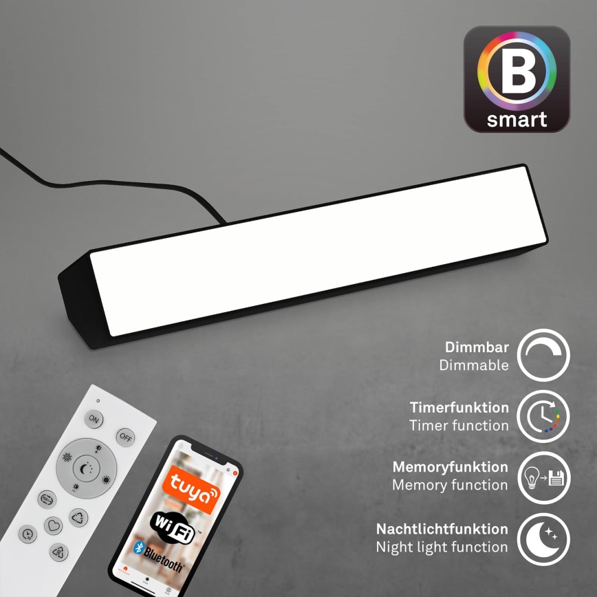 Briloner 7379-015 - LED RGBW Stmívatelná lampa SMART LED/9W/230V 3000-6500K Wi-Fi Tuya + dálkové ovládání