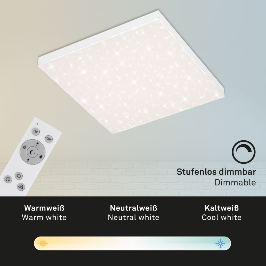 Briloner 7381-116 - LED Stmívatelné stropní svítidlo STARRY SKY LED/24W/230V 3000-6500K + dálkové ovládání