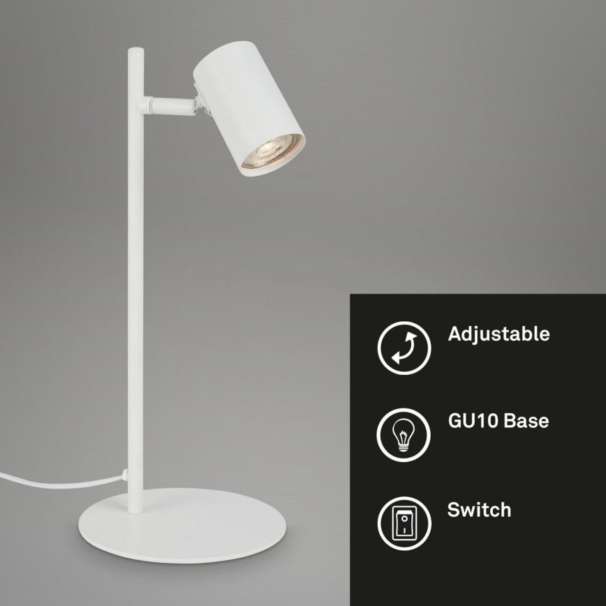 Briloner 7408-016 - Stolní lampa RETRO 1xGU10/9W/230V bílá