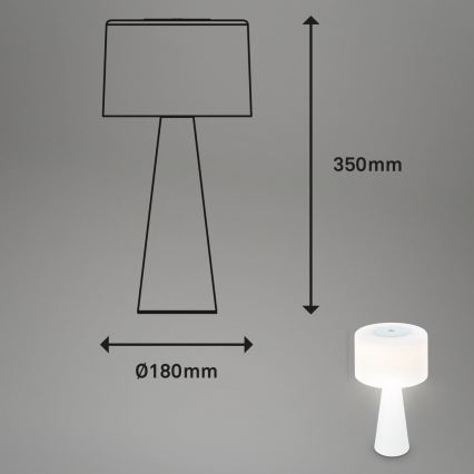Briloner 7420016 - LED Stmívatelná nabíjecí dotyková venkovní stolní lampa LED/4W/5V IP44 3000K bílá