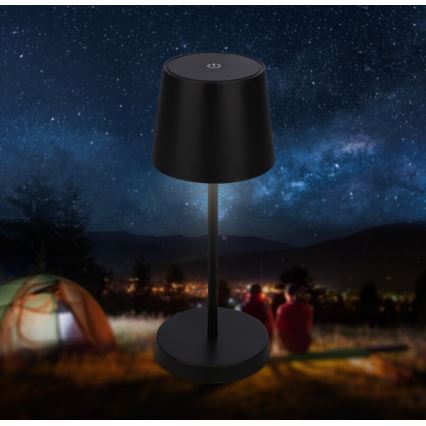 Briloner 7423015 - LED Stmívatelná nabíjecí venkovní stolní lampa LED/2,6W/5V IP44 2000 mAh černá