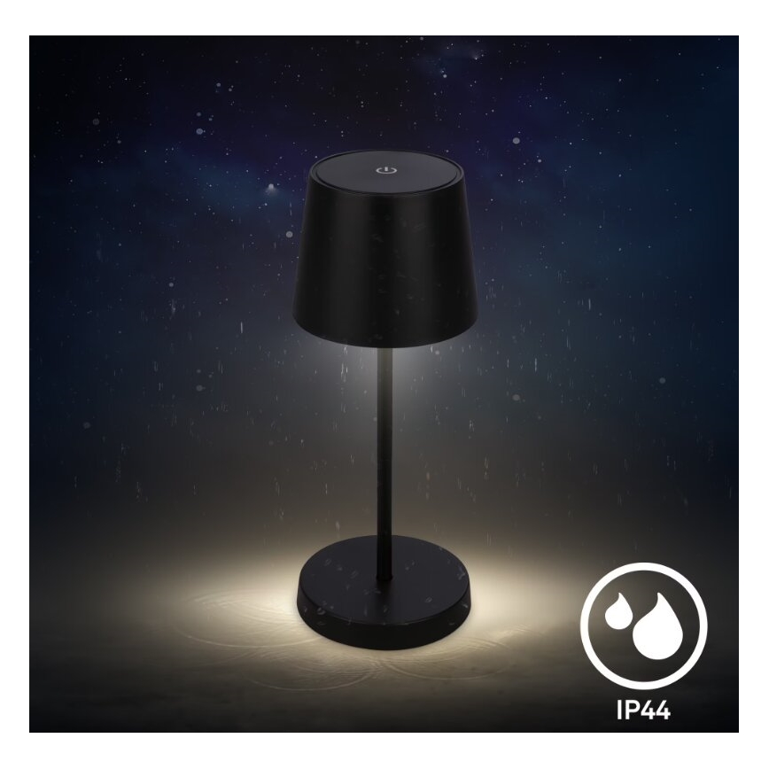 Briloner 7423015 - LED Stmívatelná nabíjecí venkovní stolní lampa LED/2,6W/5V IP44 2000 mAh černá