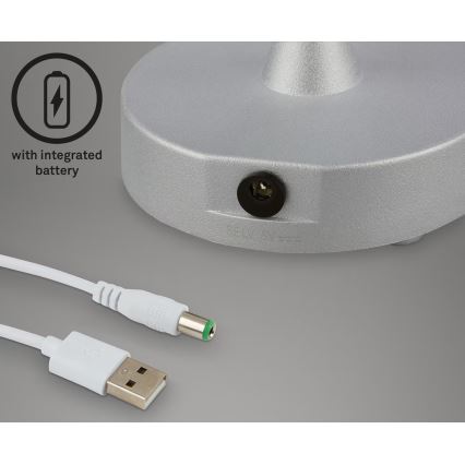 Briloner 7445-014 - LED Stmívatelná nabíjecí venkovní dotyková stolní lampa LED/3W/5V IP44 2000 mAh