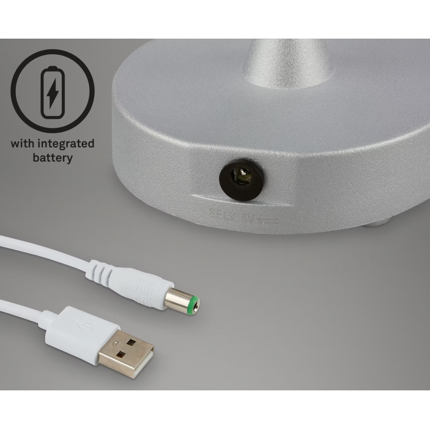Briloner 7445-014 - LED Stmívatelná nabíjecí venkovní dotyková stolní lampa LED/3W/5V IP44 2000 mAh