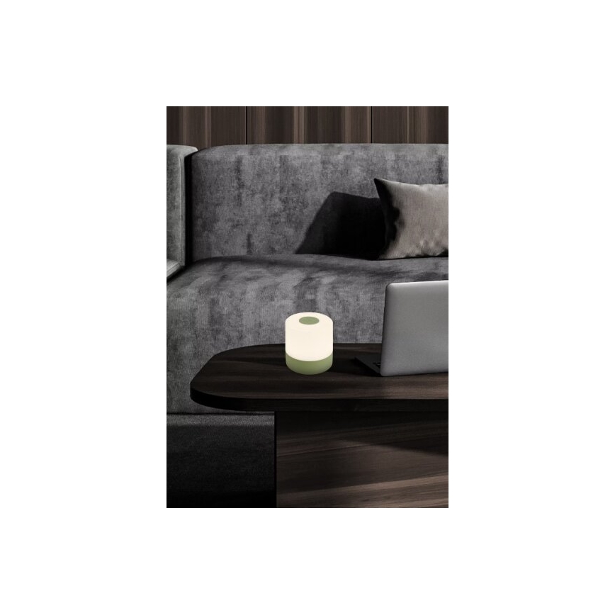 Briloner 7461019 - LED Stmívatelná nabíjecí venkovní stolní lampa LED/2W/5V IP44 zelená