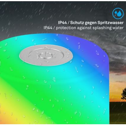 Briloner 7462014 - LED RGB Nabíjecí venkovní stolní lampa LED/1,5W/5V IP44 matný chrom