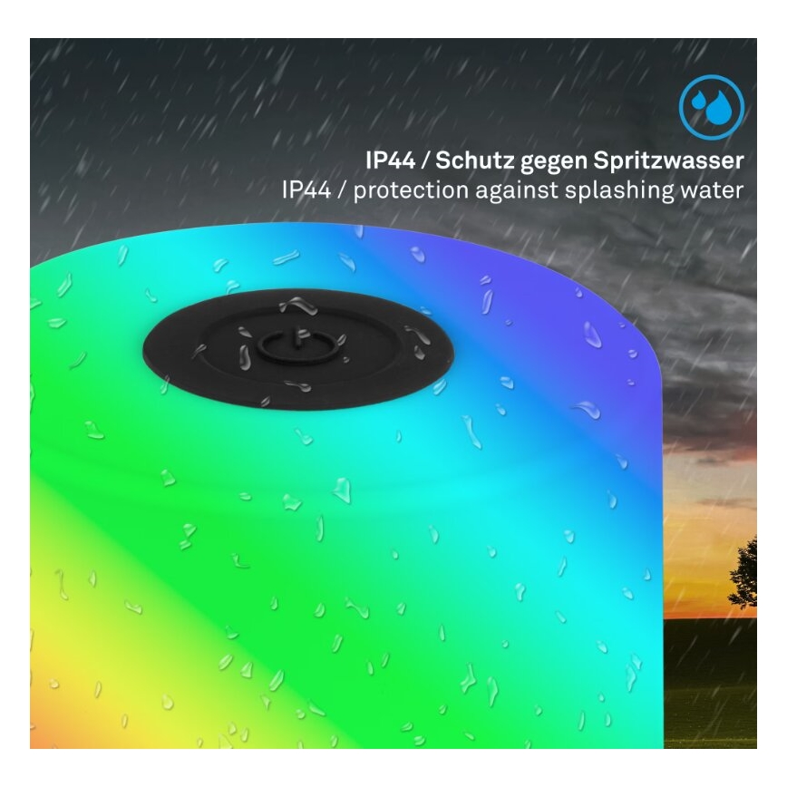 Briloner 7462015 - LED RGB Nabíjecí venkovní stolní lampa LED/1,5W/5V IP44 černá