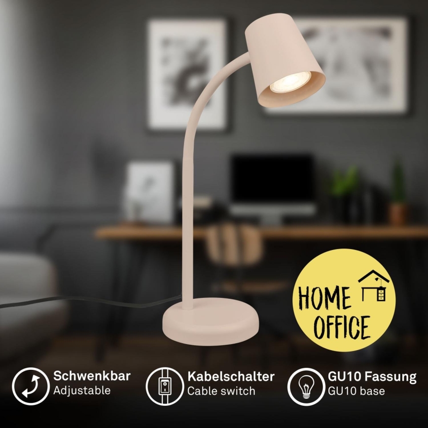 Briloner 7476-011 - Stolní lampa SKRIVA 1xGU10/9W/230V béžová