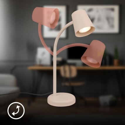 Briloner 7476-011 - Stolní lampa SKRIVA 1xGU10/9W/230V béžová